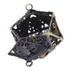 Mini Dice Set Necklace Antique Tiny Small Metal Hollow Polyhedral