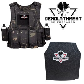 Deadly Threat Armor Force Recon Ghost Camo Tactical Vest Plate Carrier With L3 fearless Armor