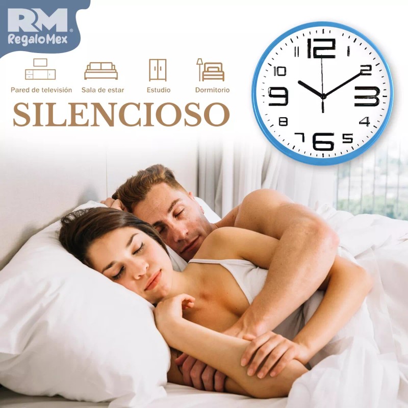 Rm Regalomex Reloj De Pared Plástico Innovador 30 Centímetros