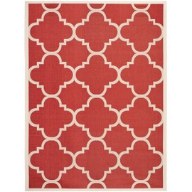 Safavieh Courtyard Collection CY6243 Moroccan Trellis Indoor/ Outdoor Area Rug, 8' x 11', Red
