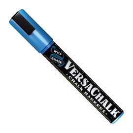 VersaChalk Metallic Sapphire Chalk Marker - 5mm Tip, Dry Erase, Reversible Nib, Non-Toxic, Erasable, for Chalkboards & Windows