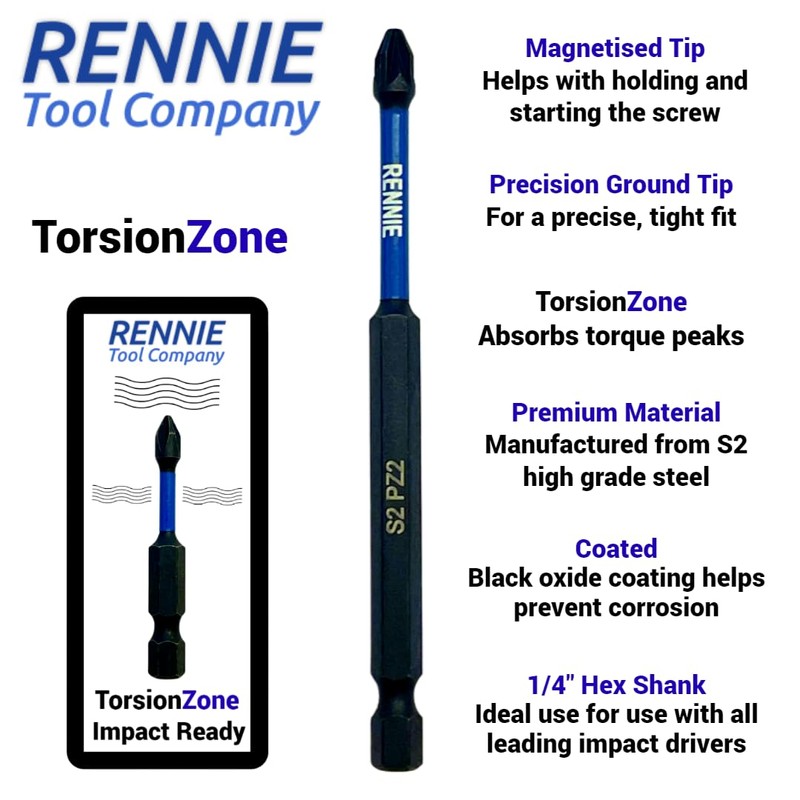 8 Piece Rennie Tool Magnetic 60mm and 152mm Professional Impact