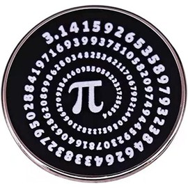 Pi Day Symbol Metal Badge Brooch Mathematical Math Numbers Pin Novelty Fashion Jewellery Decor Cute Cartoon Pins for Backpacks Clothing Bags Jackets Hat Jewellery DIY Accessories, Metal