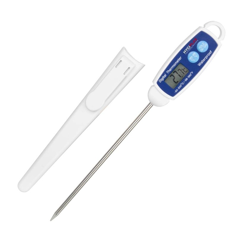 Hygiplas 19249 Digital Water Resistant Thermometer Temperature Measurement, White, 15(W)