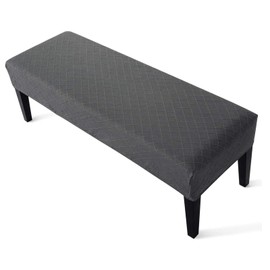 YISUN Jacquard Dining Room Bench Covers - Super Stretch Spandex Upholstered Bench Slipcover, Removable Washable Bench Protectors for Living Room, Bedroom, Kitchen