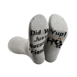 TOBGBE 2 Pairs Step Brother Inspired Gift Step Brother Socks Step Brothers Fan Gift for BFF (Become Friends Socks)