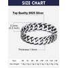 Bandmax Sterling Silver Cuban Ring Chain Ring for Men Women