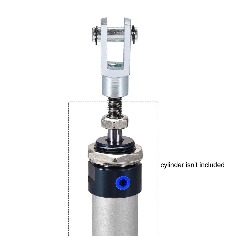sourcing map Air Cylinder Rod Clevis End 52mm Length M10x1.25