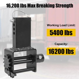 Towallmark Trailer Stake Pocket Winch, Heavy Duty Trailer Stake D Ring for Trailer with Standard Size Winch Bar, Black, 4 Pack