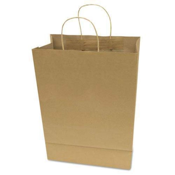 COSCO Products - COSCO - Premium Large Brown Paper Shopping Bag 17h x 12w, 50/Box - Sold As 1 Box - Made of paper. - Environmentally friendly. - Durable. - Reinforced gusset (bottom). -