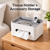 Multifunctional Tissue Box Holder – Plastic Desk Organizer with Remote