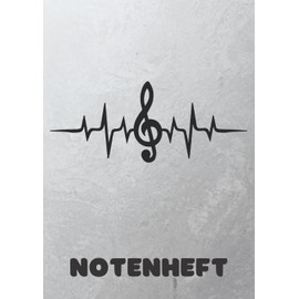 Notenheft A4: Blanko Notenlinienheft für Anfänger und Fortgeschrittene | Musik Notenbuch zum Selberschreiben | Geschenk für Musikschüler