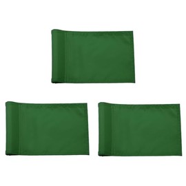 3 Pieces Golf Flag with Tube Inserted Putting Green Golf Flag Numbered Golf Flag 420D Nylon Mini Flags for Yard Indoor Outdoor Backyard Garden Portable Golf Flag, 8 x 6 Inch(Green)
