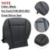 NLQR Front Driver Side Bottom Replacement Seat Cover Black Microfiber