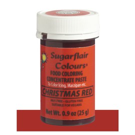Sugarflair Food Coloring Concentrate Paste, 25 Grams Christmas Red