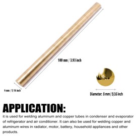 8PCS 5/16 inch Solid Round Brass Rod Lathe Bar Stock Kit for DIY Craft Tool, 8mm / 5/16 inch in Diameter 4 inch in Length