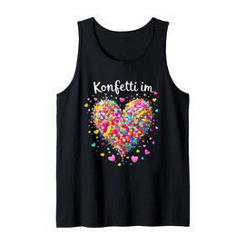 Confetti In colorful confetti heart Tank Top