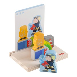 HABA 306706 Stacking Toy Fire Brigade, Plug and Stacking Game from 2 Years, Made in Germany
