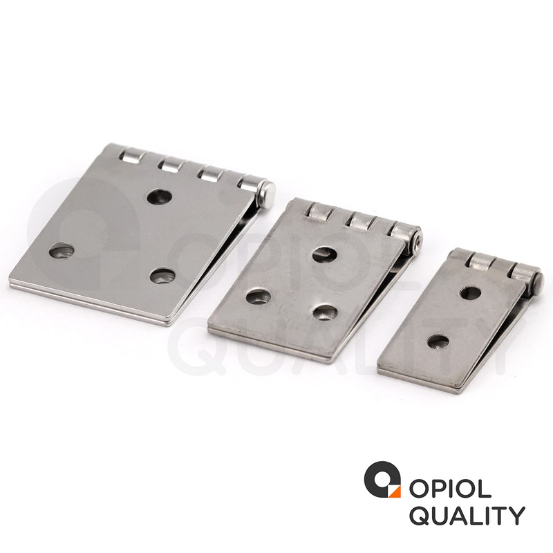 OPIOL QUALITY® Hinge Punched 100 x 40 mm Stainless Steel