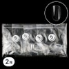 Elvia Short Oval Nail Tip No. 5 200p, clear, 2 pcs / 엘비아 숏오발 네일팁 5호 200p, 클리어, 2개