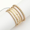 5PCS Gold Beaded Bracelets for Women Gold Stack Bracelets Gold