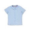 French Toast Girls' S/S Peter Pan Fitted Shirt - Blue,