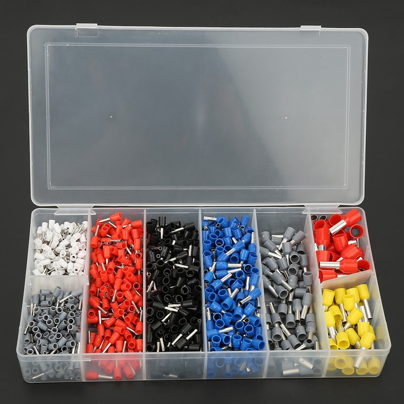 1200pcs Insulated Wire Connector Crimp Terminal  Assortment Kit