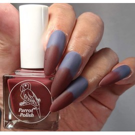 Parrot Polish Red Dragon Thermal Nail Polish, Color Changing Red to Grey Lacquer