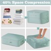 2PCS Ultra Space Saving Self Compression Organizer Bags, Blue Saver