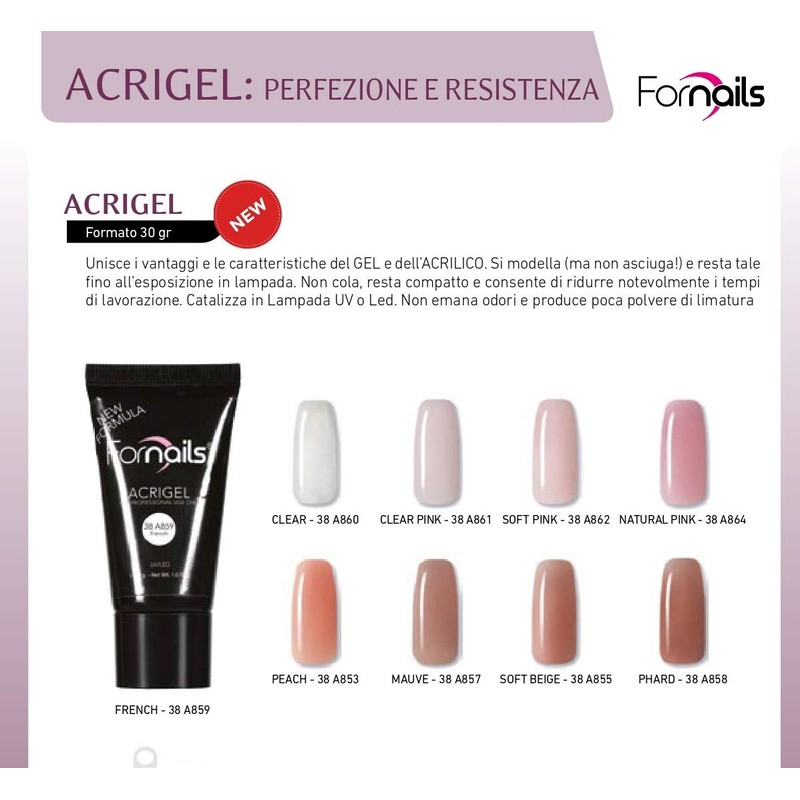 Fornails Acrigel Peach 30 g 30 ml