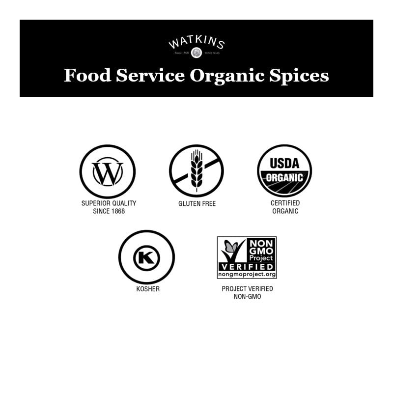 Watkins Gourmet Spice, Organic Basil, Bulk Food Service Size, 4.9