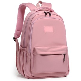 Lahrma Travel Backpack Womens, Lightweight 14 Inch Laptop Rucksack Bag for Men, Splash-proof & Casual Daypacks for School College Work (Pink)