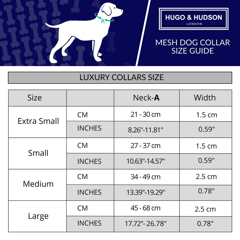 HUGO & HUDSON Dog Collar with Quick Release Safety Buckle