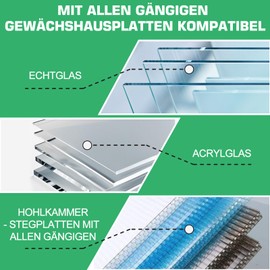 Pack of 90 Greenhouse Clips, Stainless Steel, W Shape Clips, Stainless Steel for Greenhouse, Storm Proof Greenhouse Accessories for Attaching Glass House, Double Wall Panels, Panels, Hollow Panels