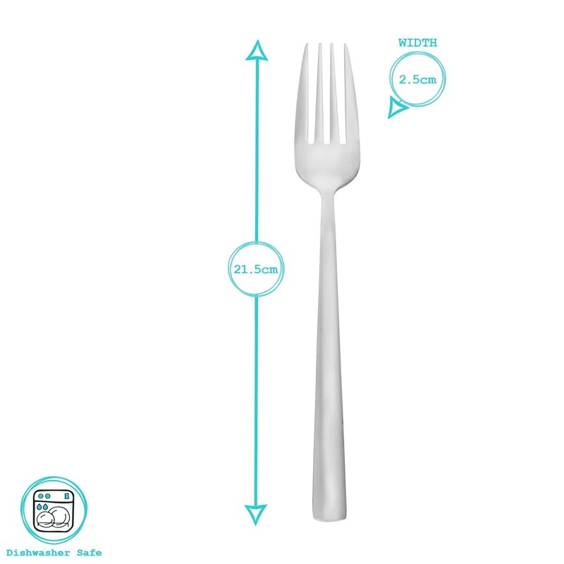 Argon Tableware Tondo Stainless Steel Dinner Forks - 21.5cm -