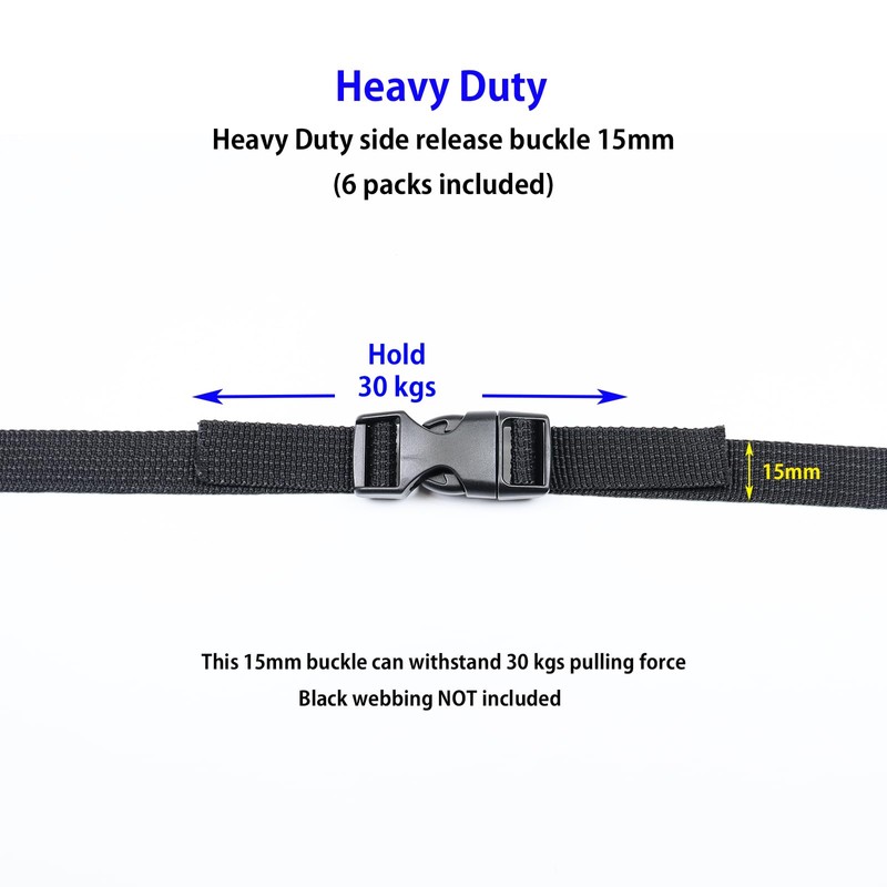 Ahijklmn Plastic Side Release Buckle Clips Heavy Duty Plastic Snap