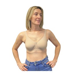 Trulife Kendra Latte Seamless U/W Mastectomy Bra, (40) 40DD
