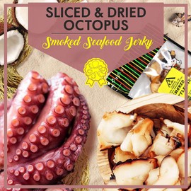 Asia Trans Smoked & Dried Cuttlefish Tako | Hawaiian Seafood Jerky | Low-Fat, Low-Calorie Snack (2.25 oz)