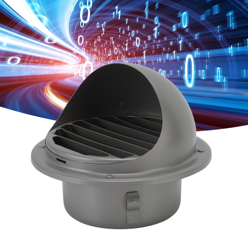 Stainless Steel Round Air Vent Louvered Cover Waterproof Windproof External
