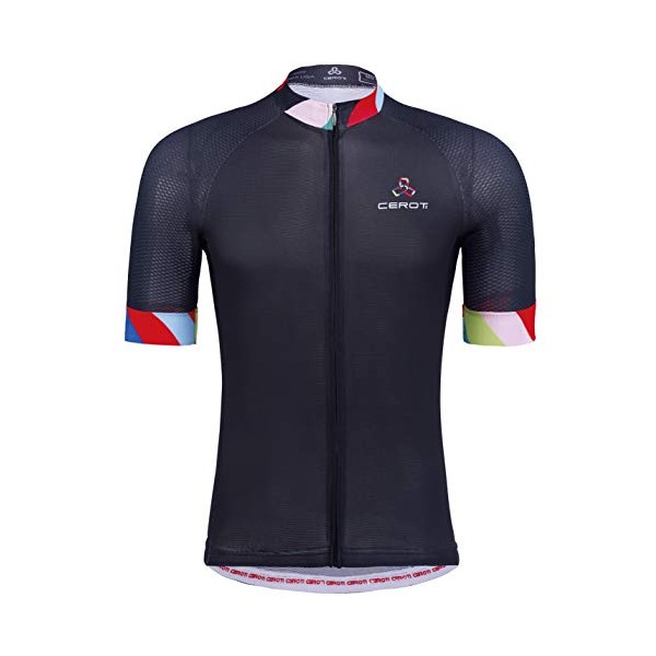 CEROTIPOLAR Men AirCool Cycling Jersey Bike Shirts UPF50+,PRO Dry Fit Light Weight Fabric