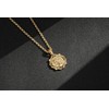 THE BLING KING Luxury Gold Plated Waterproof St Christopher Pendant