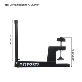 PATIKIL 6 Feet Collapsible Table Tennis Net and Post Set, Portable Ping-Pong Mesh Net Adjustable Post Up to 1.77-inch for Training Competition, Black Blue