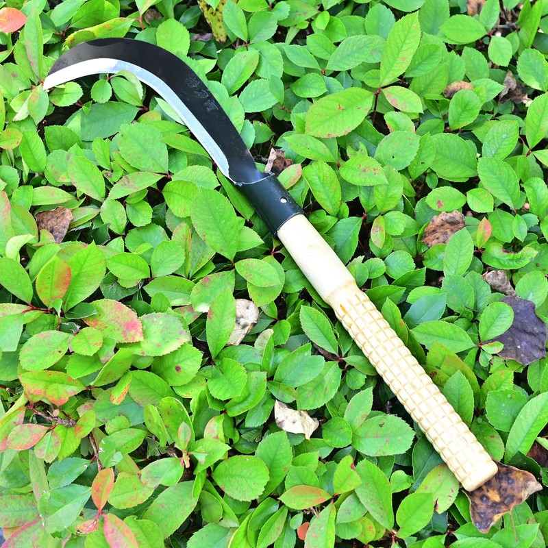 EcoDigilife Billhook Sickle Machete Knife,Clearing Sickle,Manganese Steel Blade Hand held