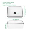 KSWIN Ceramic Rectangular Bathroom Vessel Sink, 16'' x 12'' Above