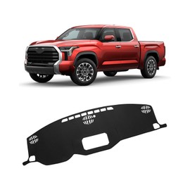 FIILINES Dash Cover for 2022-2025 Toyota Tundra, Dashboard Cover Mat for Tundra Accessories Sunshade Nonslip Mesh Protector No Glare Black