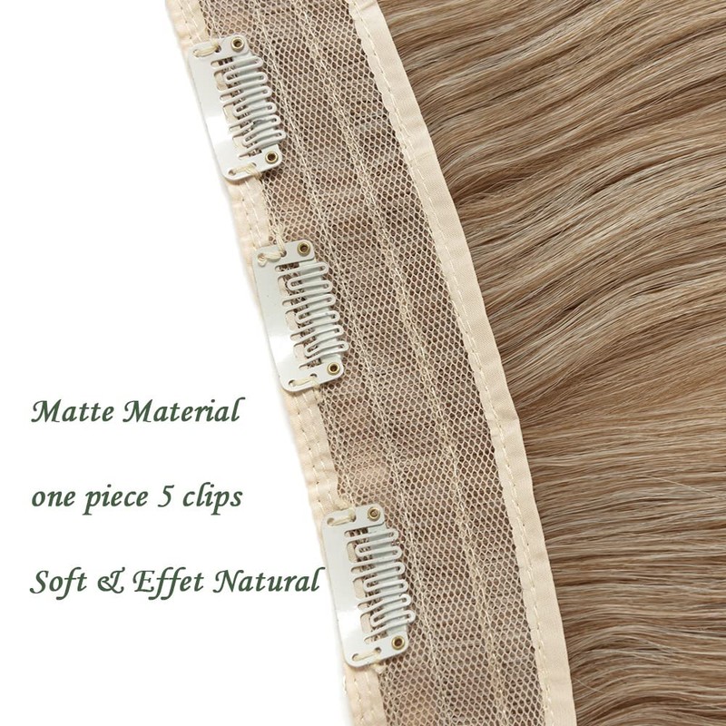24 Inch One Piece 5 Clips Matte Material Hair Extension