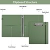 SKYDUE Clipboard Binder with Refillable Notepad, PU Clipboard Folder Includes