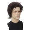 MEDISIFA Dark Brown Men Wig Short 80s Rocker Wigs for