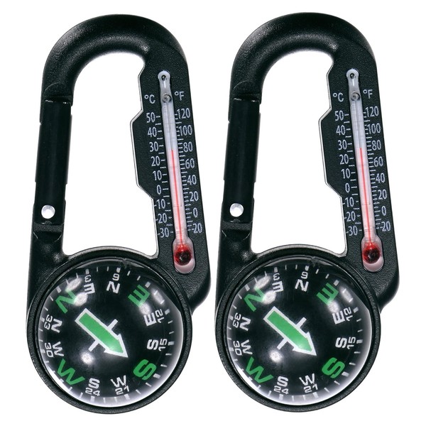 TIXIPEM Keychain Compass [2PCS] - Small Pocket Magnetic Ball Compass