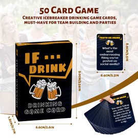 laveroar 50 Pcs Card Game for If… Drink – Adults | Hilarious Drinking Card Game (6.6 x 9cm Pocket Size) for Parties, Pre-Drinks, Travel & Game Nights